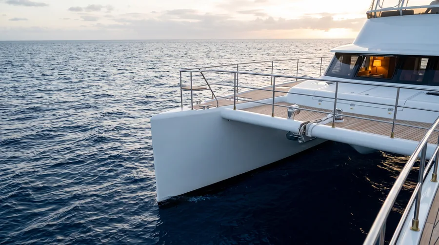 Power catamaran or motor yacht