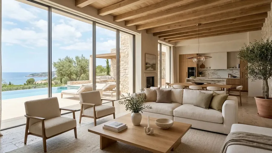 The living room of Villa Sirena